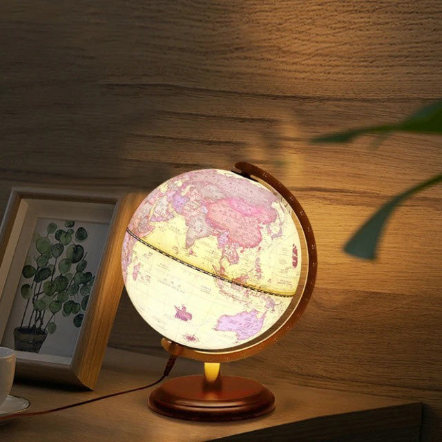 Globe Terrestre Lumineux Style Antique