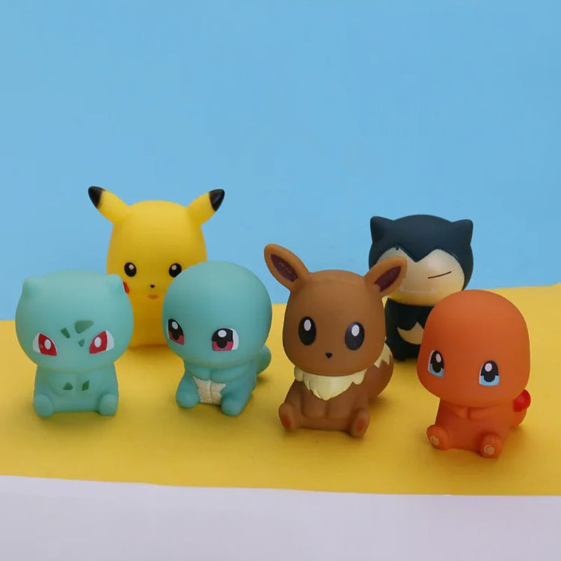 Lot de 6 Figurines Pokémon pour Enfants - Jouets de Bain Amusants