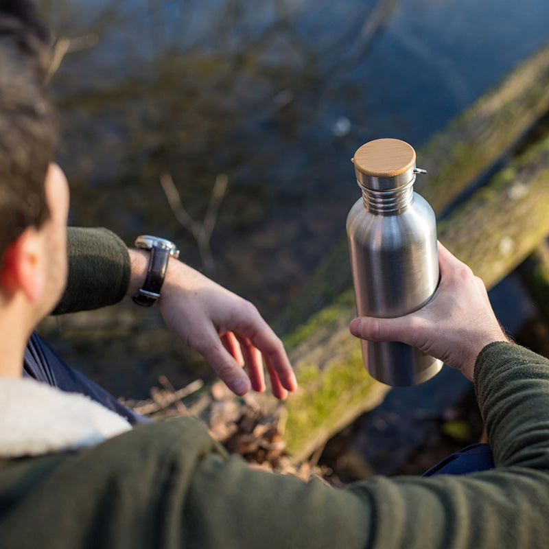 Gourde Écologique en Inox et Bambou sans BPA