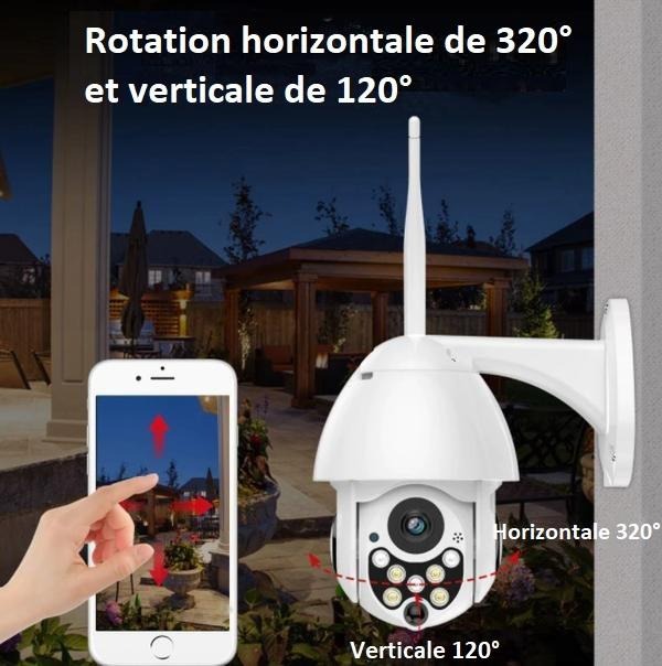 Camera WIFI 360 Extérieur HD 1080p Etanche