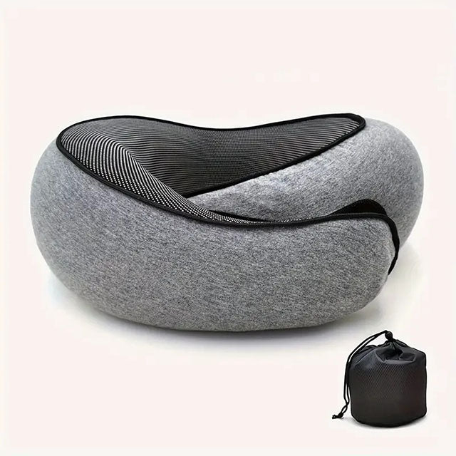 Coussin de Voyage en Mousse à Mémoire de Forme - Oreiller Ergonomique 360