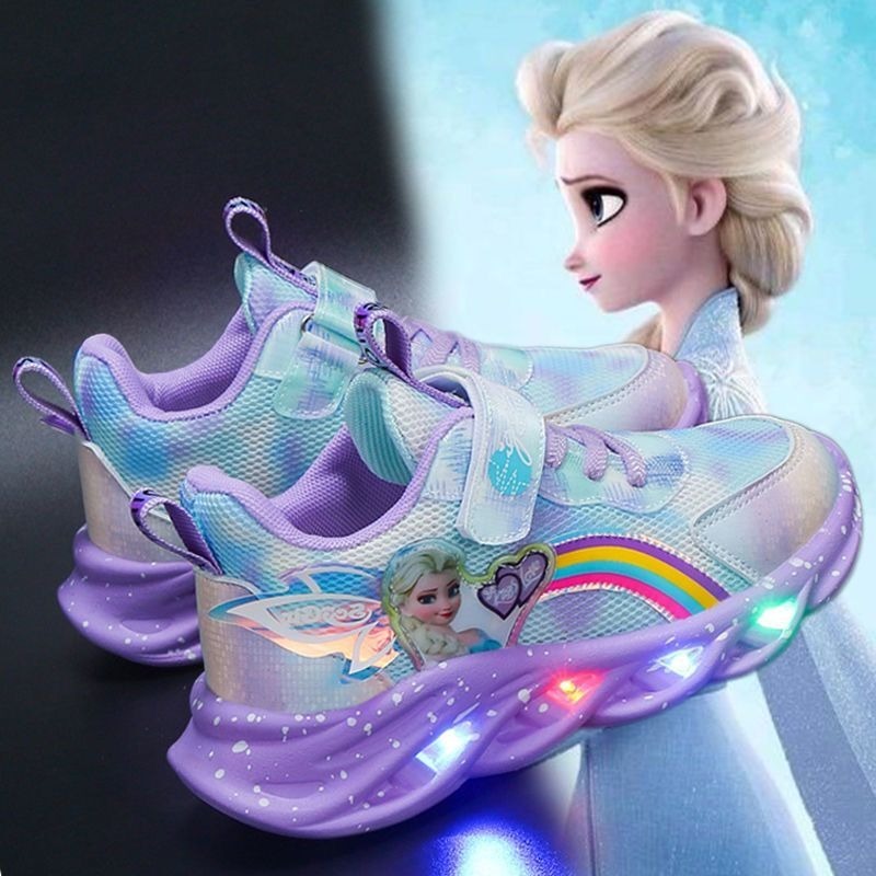 Chaussures Lumineuses Princesse des Neiges pour Filles