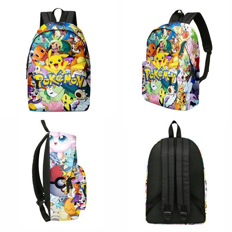 Sac à Dos Pokémon avec Trousse - Ensemble Cartable pour la Rentrée Scolaire