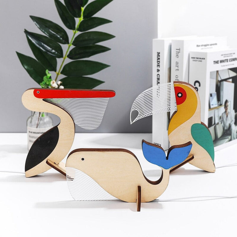 Lampe de chevet portable pour enfant - Animaux colorés