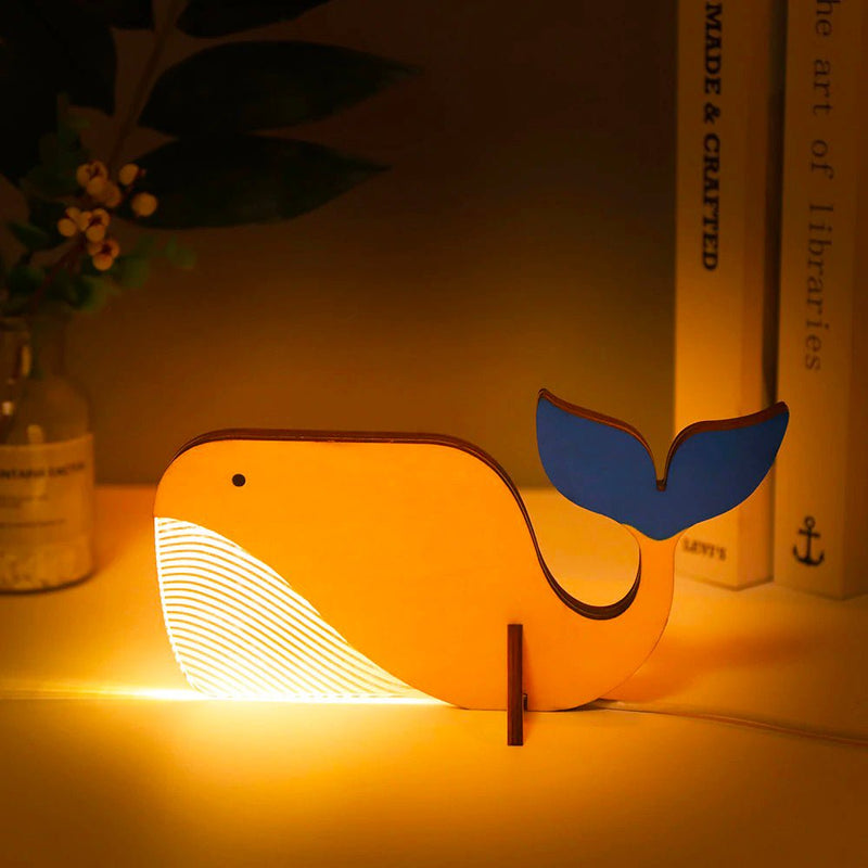 Lampe de chevet portable pour enfant - Animaux colorés