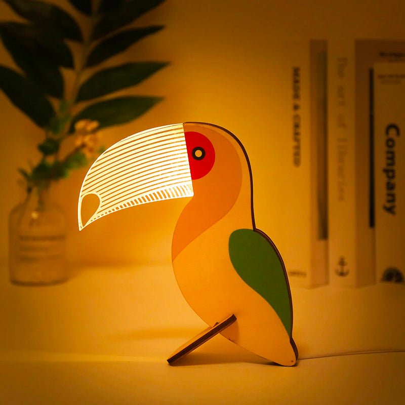 Lampe de chevet portable pour enfant - Animaux colorés