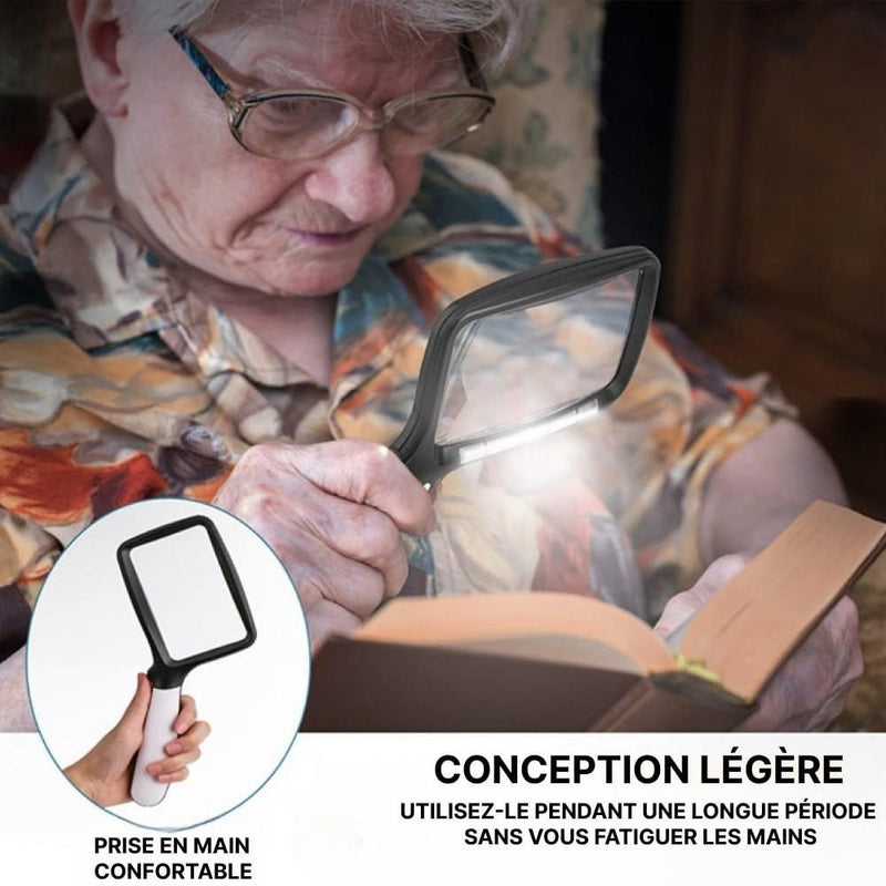 Loupe de Lecture Avec Lumière LED Pliable