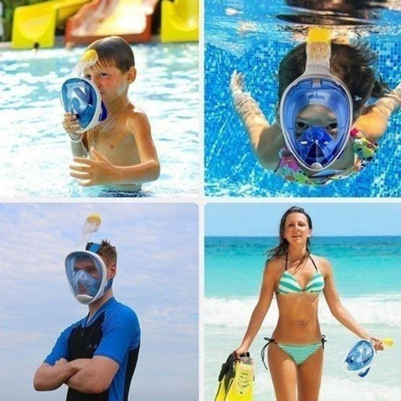 Masque de Plongée Intégrale Anti Buée - Snorkeling Adulte et Enfant