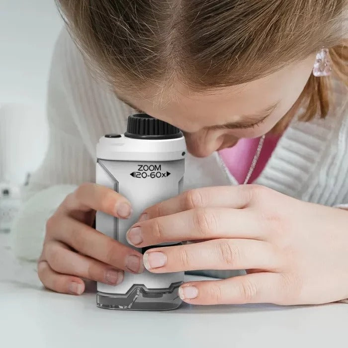 Mini Microscope de Poche - Loupe Portable Grossissement x120