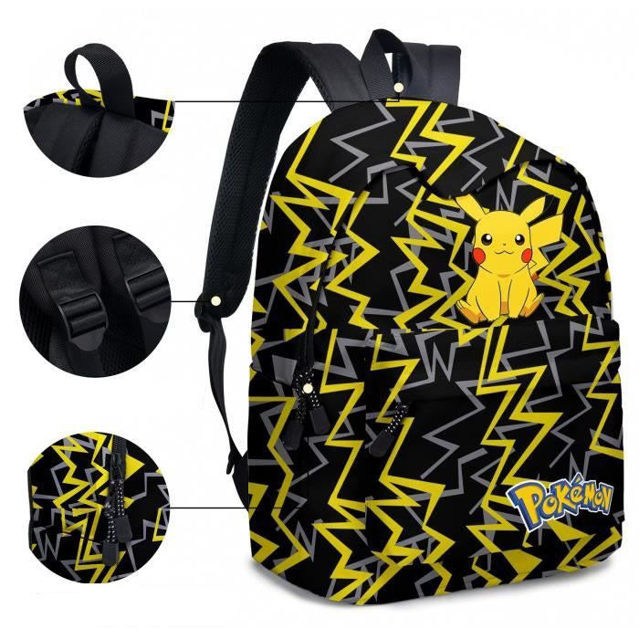 Sac à Dos Pokémon avec Trousse - Ensemble Cartable pour la Rentrée Scolaire