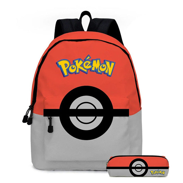 Sac à Dos Pokémon avec Trousse - Ensemble Cartable pour la Rentrée Scolaire