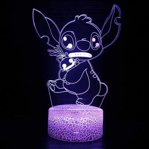 Veilleuse Stitch - Lampe de chevet 3D à couleurs changeantes