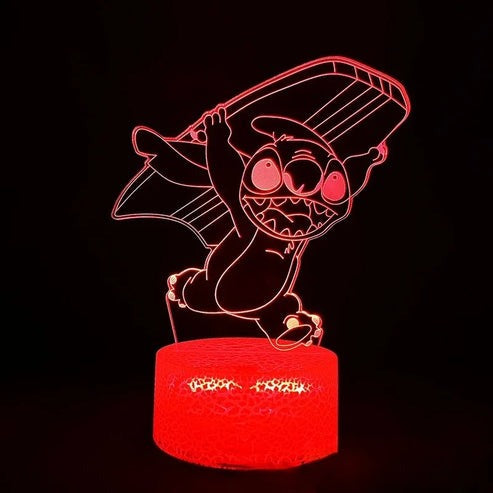 Veilleuse Stitch - Lampe de chevet 3D à couleurs changeantes