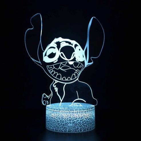 Veilleuse Stitch - Lampe de chevet 3D à couleurs changeantes