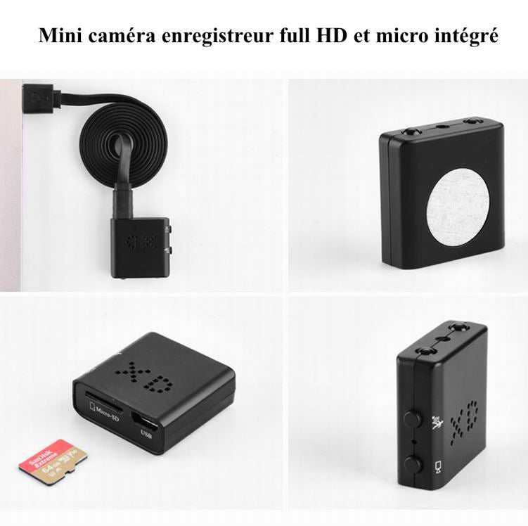 Mini Caméra sans Fil Full HD avec Enregistrement et Micro Intégré